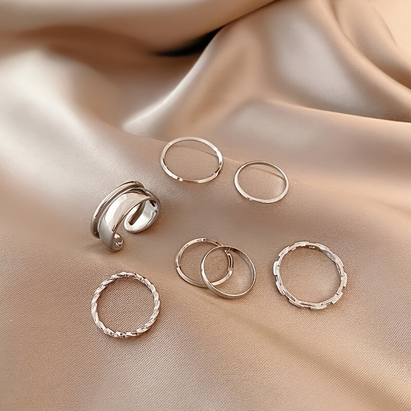 7/14pcs Set Easy Open Rings for Women — Christmas Gift